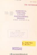 Ikegai-Ikegai FX and AX, NC Control Lathes, Programming Manual-AX20-AX25II-AX30-AX40-FX15-FX20II-FX25II-01